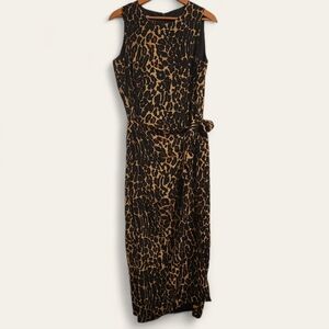 Spenser Jeremy Silk Leopard Midi Dress - 1990s Vintage